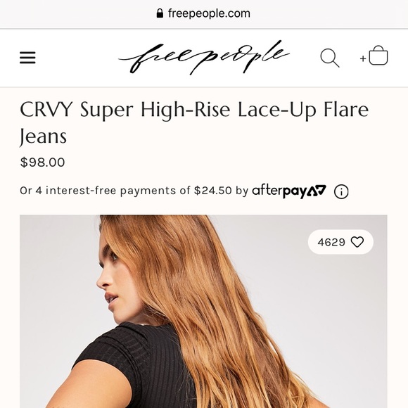 Free People-CRVY Super High-Rise Lace-Up Flare(30) - Picture 12 of 12